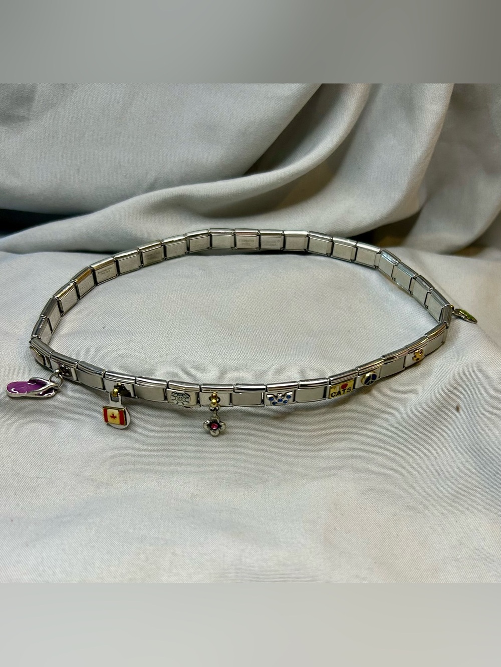Silver-Tone Italian Charms with Mixed Enamel Charms (All links available)
